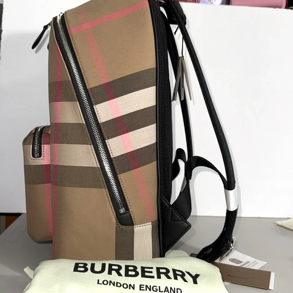 NEW $1350 BURBERRY NEW NOVA CHECK BACKPACK FULL SIZE CLASSIC LARGE